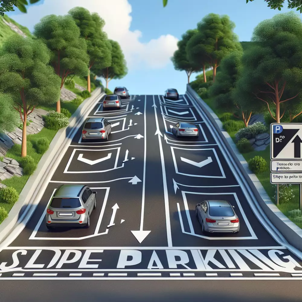 parkovací stání ve svahu